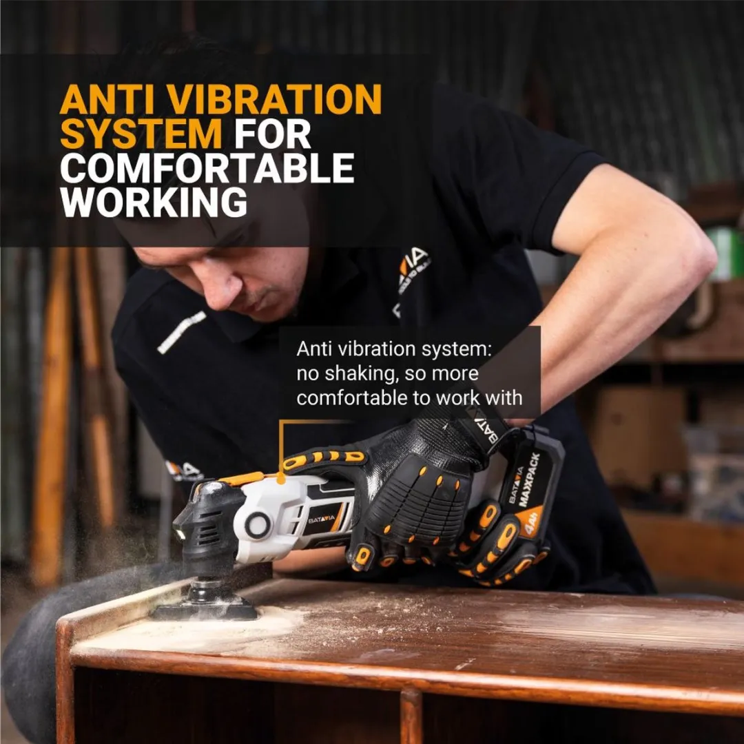 Batavia 7064049 Accu 18V Oscillerende Multitool - Anti-vibratie - 5 Accessoires