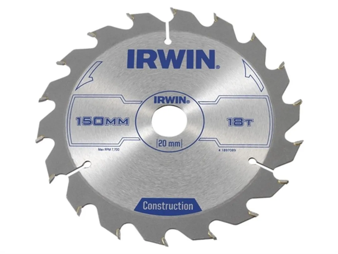 Irwin Construction Cirkelzaagblad 150mm 18T