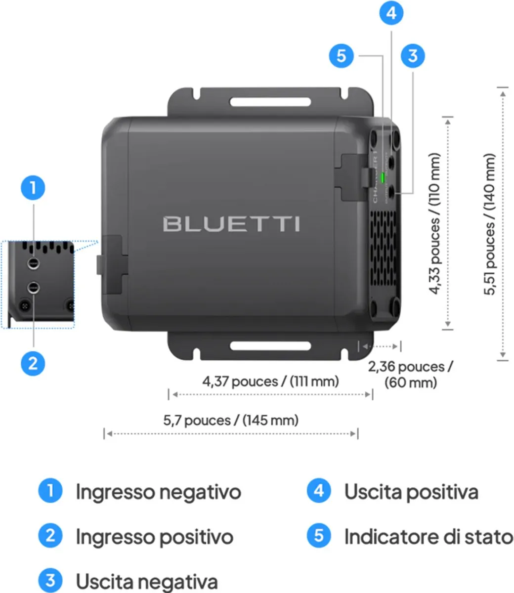 Bluetti 560W DC-oplader - 568Wh - 3kg