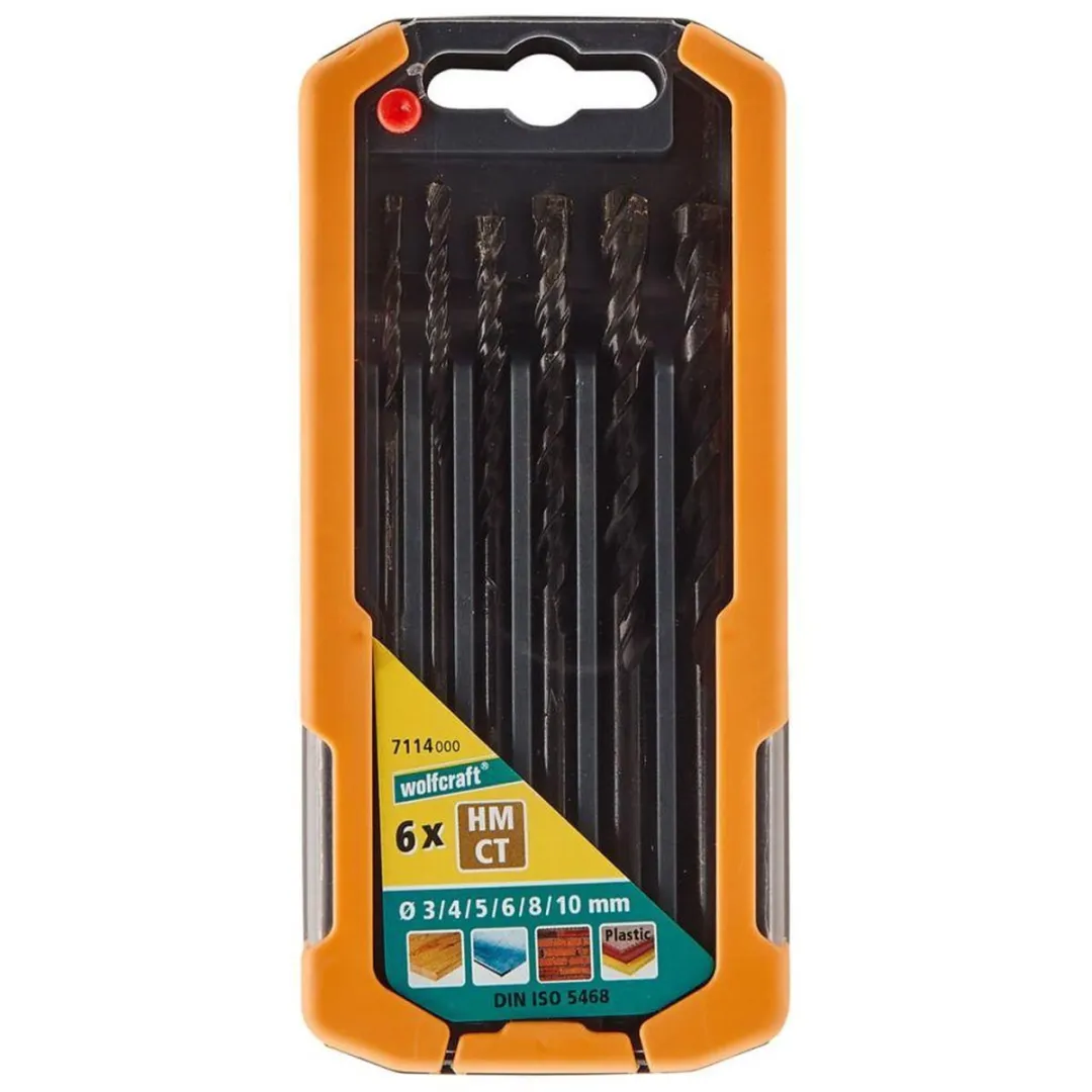 Wolfcraft Universele Boorset 7114000 - 6-delig 3-10mm