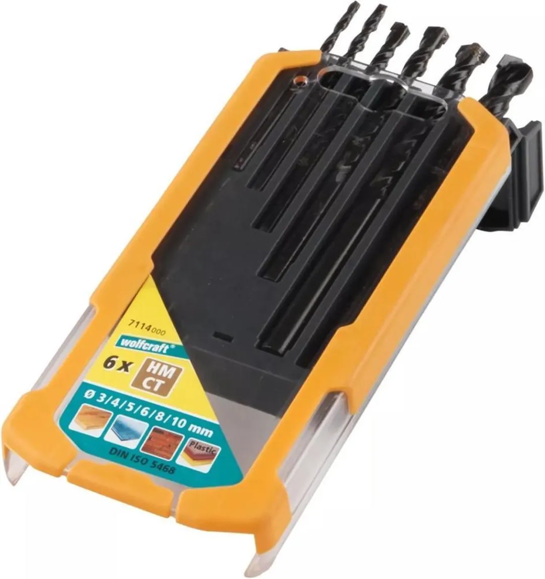 Wolfcraft Universele Boorset 7114000 - 6-delig 3-10mm