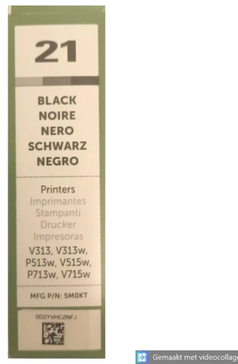 Dell V313W Cartridge - 16ml - Zwart