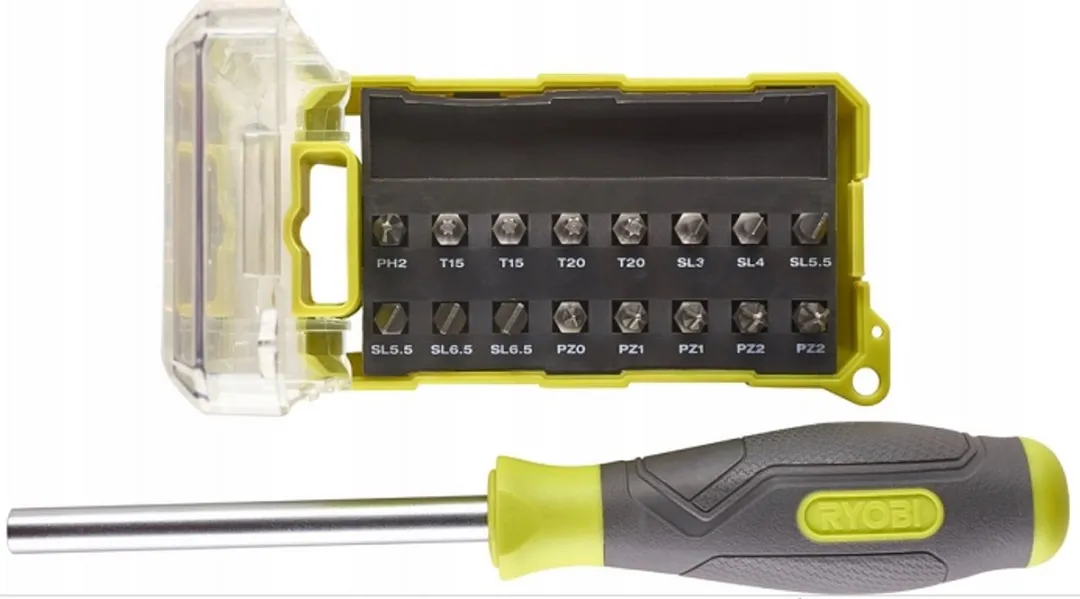 Ryobi RSD17PCS Schroevendraaierset 17-delig - Grijs/Groen/Zilver