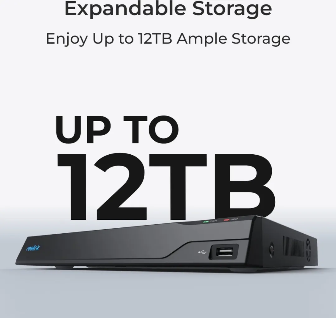 Reolink NVS16 16-Kanaals PoE NVR - 4TB HDD - Zwart