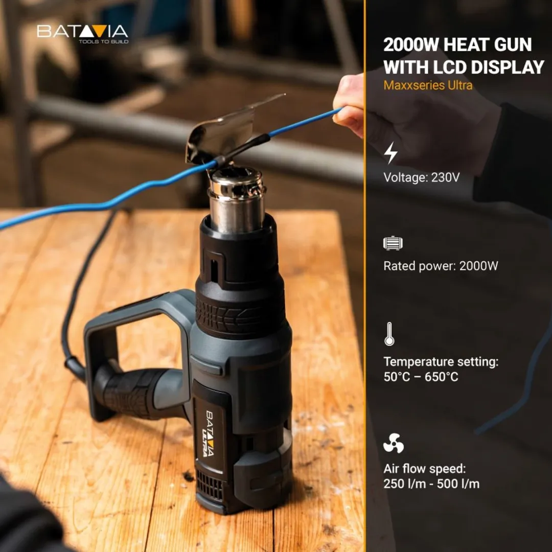 Batavia 2000W Heteluchtpistool - Digitaal LCD Display - afbeelding 6 van 6