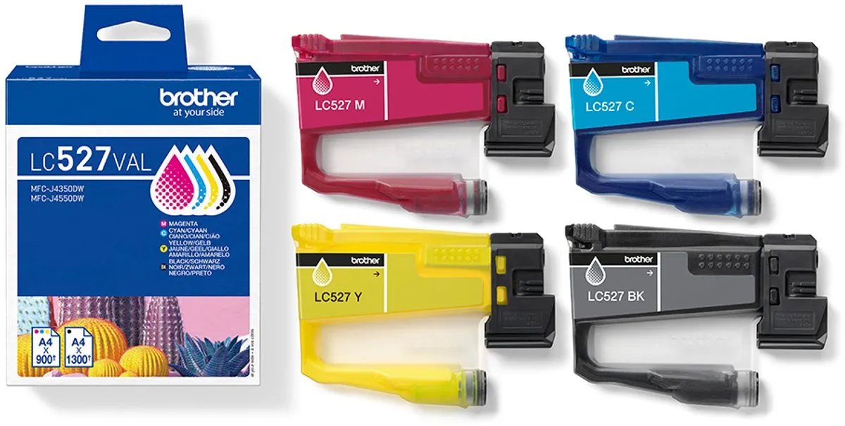 Brother LC527VAL Inktcartridge - 4 Stuks (Zwart/Cyaan/Magenta/Geel)