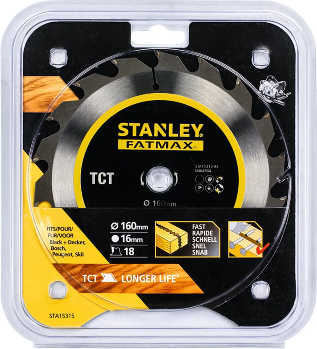 Stanley Fatmax Cirkelzaagblad TCT 160x16mm 18T STA15315