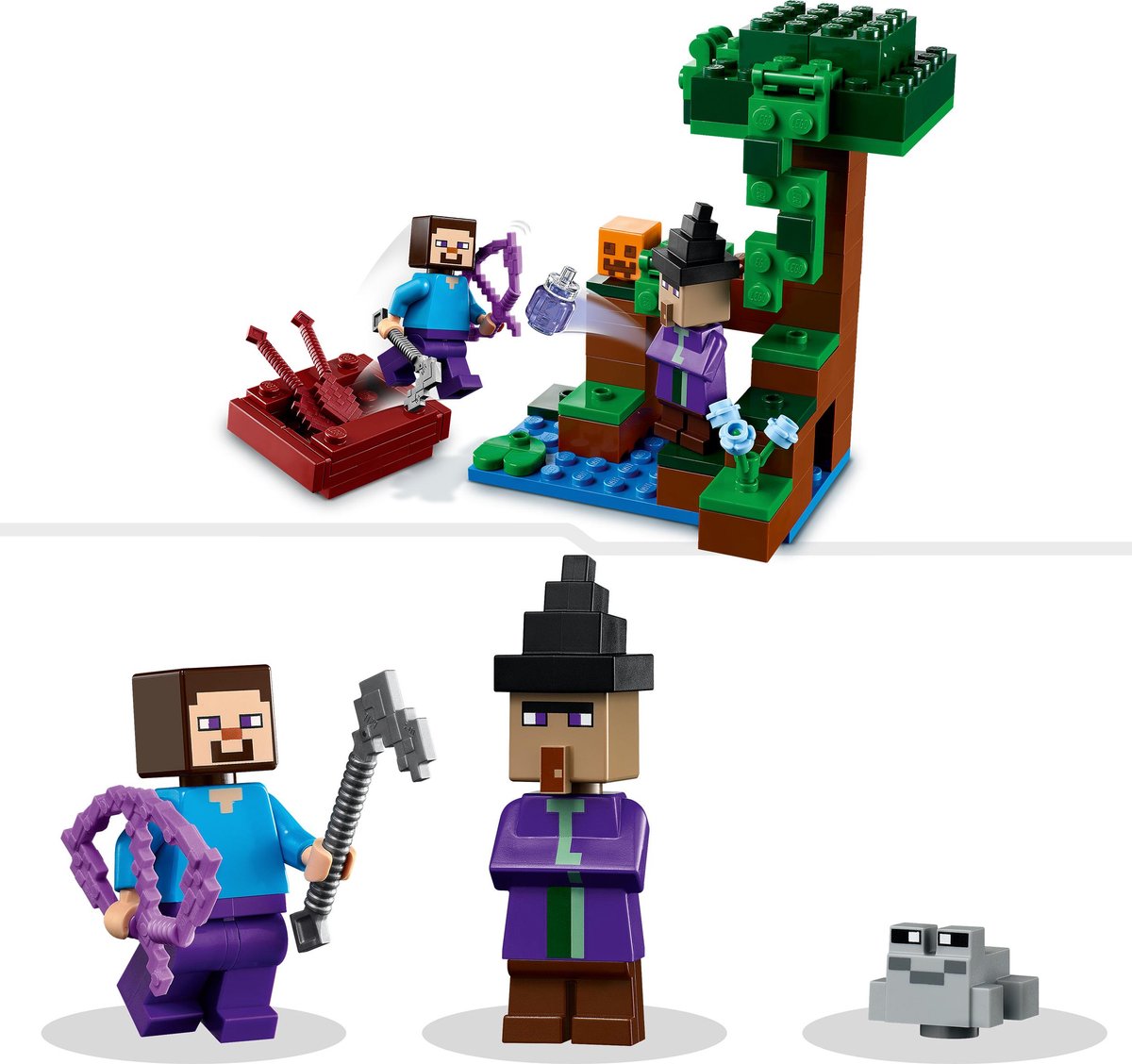 LEGO Minecraft De pompoenboerderij Speelgoed Boerderij Huis Halloween Set met Minifiguren - 21248