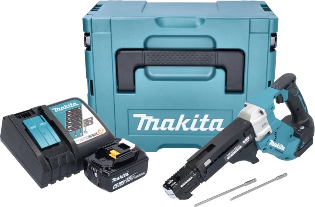 Makita DFR 551 RT1J Accu-magazijnschroevendraaier 18V - 5.0Ah - Borstelloos