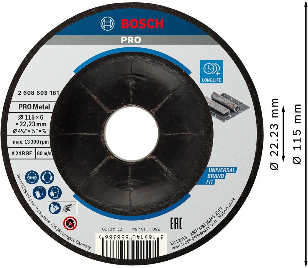 Bosch Professional Afbraamschijf Standard for Metal A 24 P BF 115mm