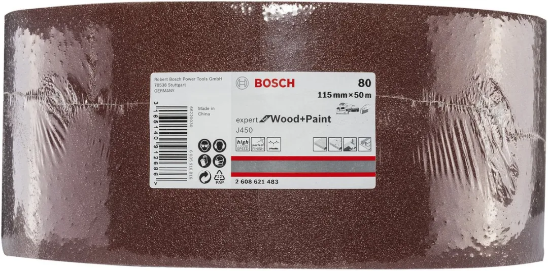Bosch J450 Expert Schuurrol 115mm x 50m - 80 Korrel