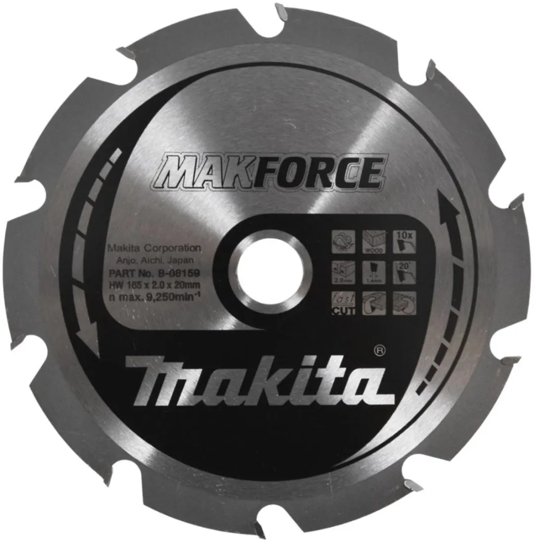 Makita Makforce Cirkelzaagblad B-08159 - Ø165mm 10T