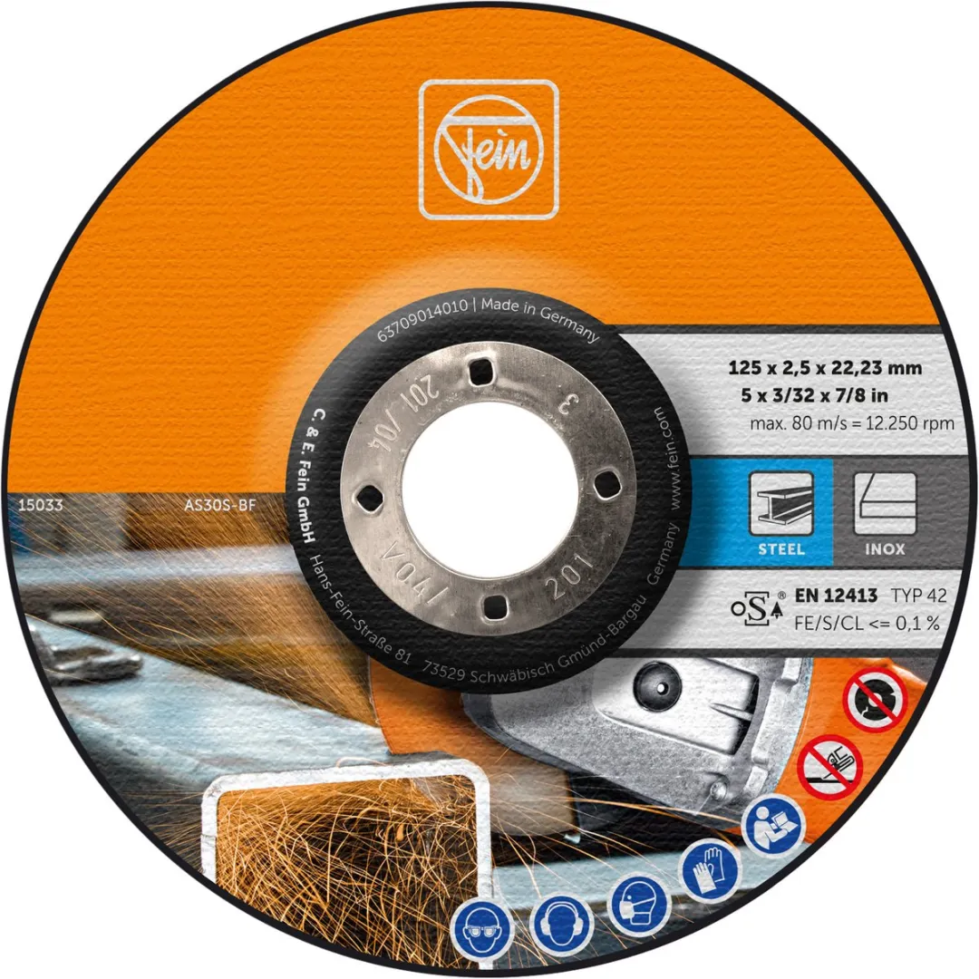 Fein 63709014010 Doorslijpschijf Gebogen 125mm