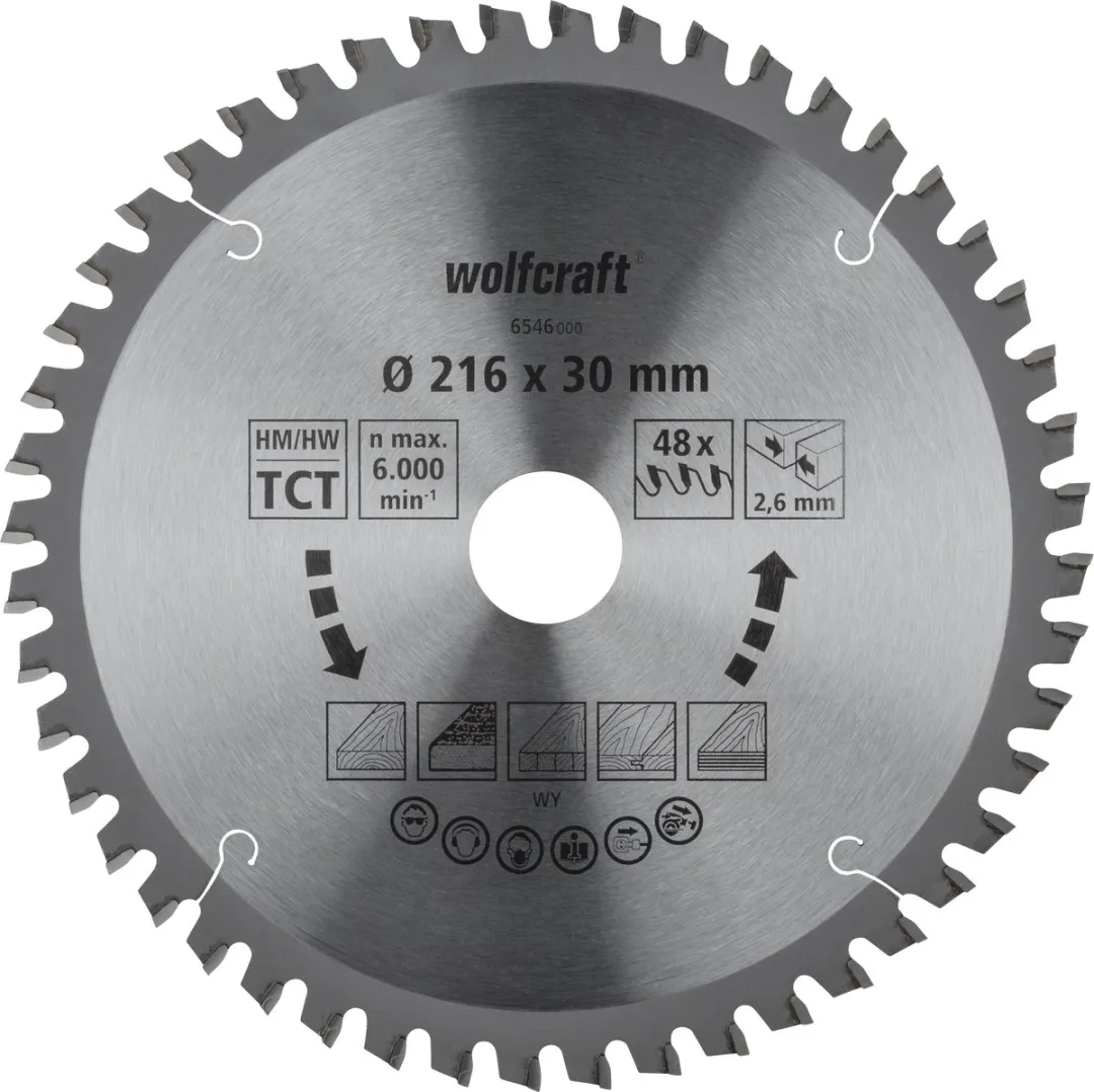 Wolfcraft Afkortzaag Zaagblad 216mm 6546000