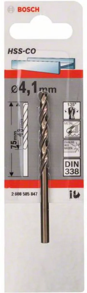 Bosch Metaalboren HSS-Co 4.1mm - 1 Stuk