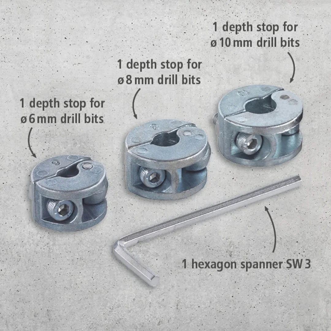Wolfcraft Starter Set Boren met Dieptebegrenzing 8639000 - 3 Stuks