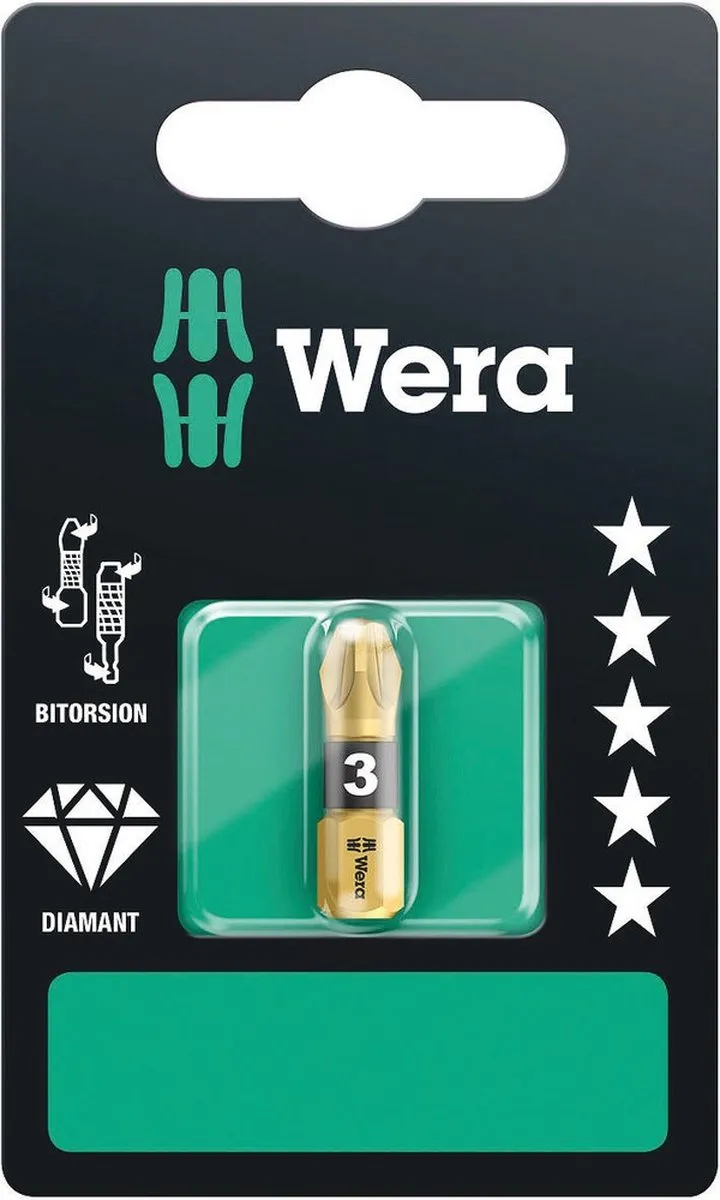 Wera 855/1 BDC Pozidriv Bit PZ3x25mm