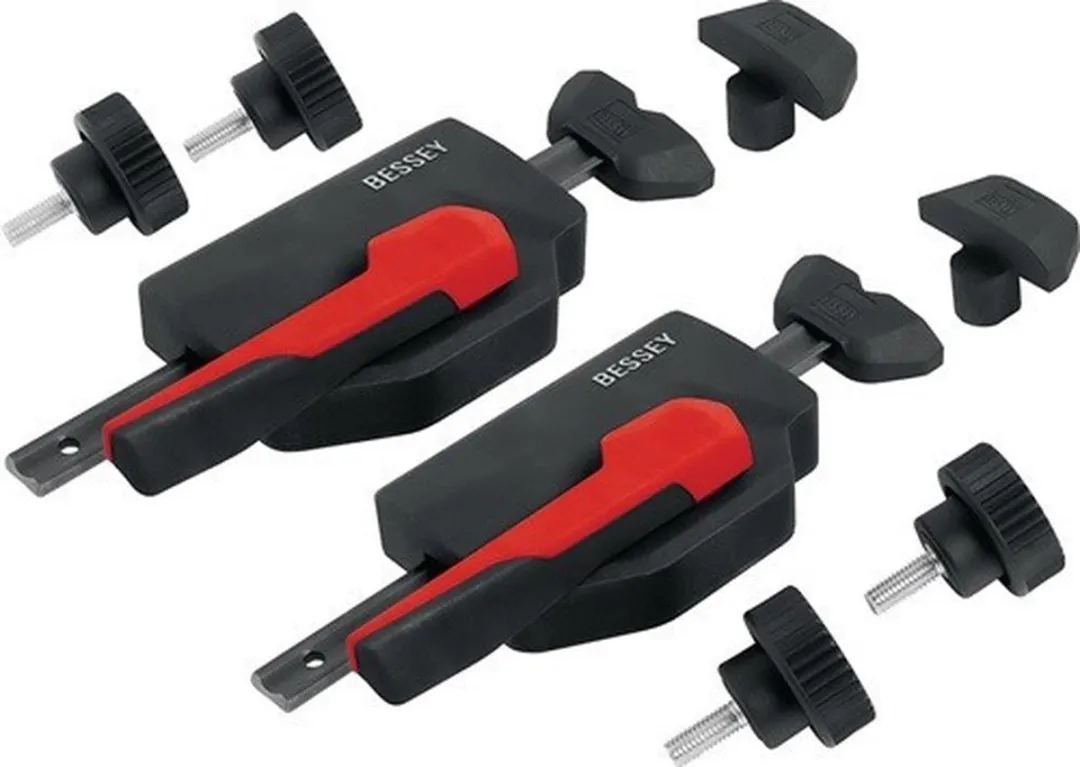 Bessey WNS-SET-MFT Multifunctionele Spanner - 2x Horizontaal - 2x Bankhaak - 4x Kartelmoer