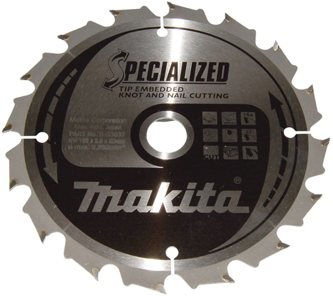 Makita B-33037 Zaagblad 165x20x16Z