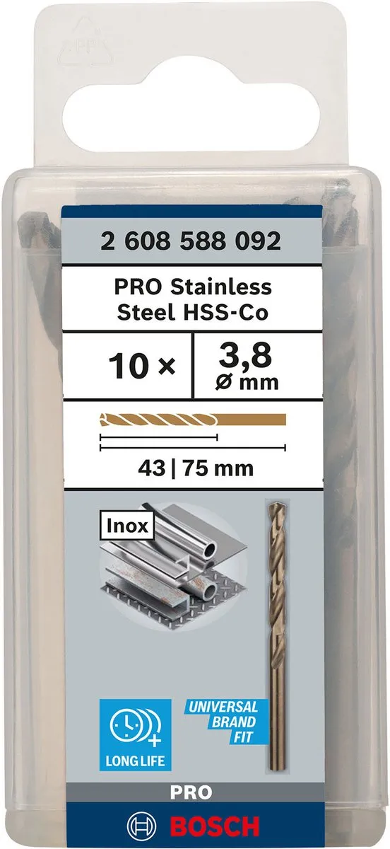 Bosch PRO HSS-Co Boormachine 3,8x43x75mm - Hout
