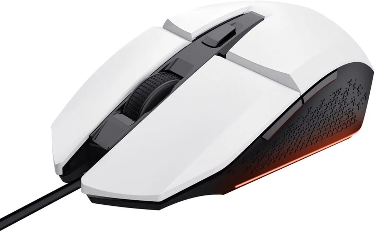 Trust GXT 109W Felox Gaming Muis - 6400 DPI - Wit