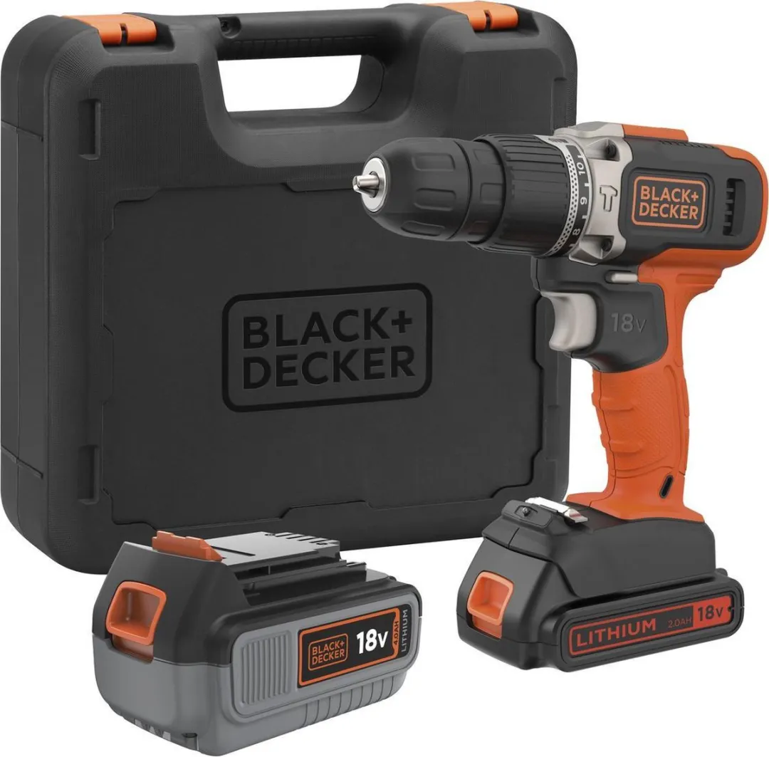 BLACK+DECKER BCD003MEM2K Accu Klopboormachine 18V - 2x Accu - Zwart/Oranje