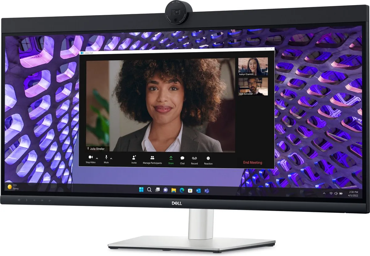Dell P3424WEB 34" Monitor - 3440x1440 - 4K Ultra HD - Zwart