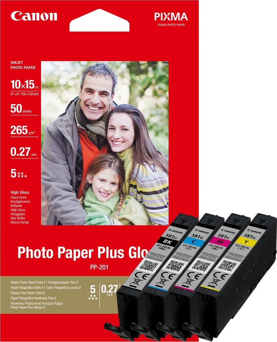 Canon CLI-581XL XL Inktcartridge Multipack - 4 Stuks