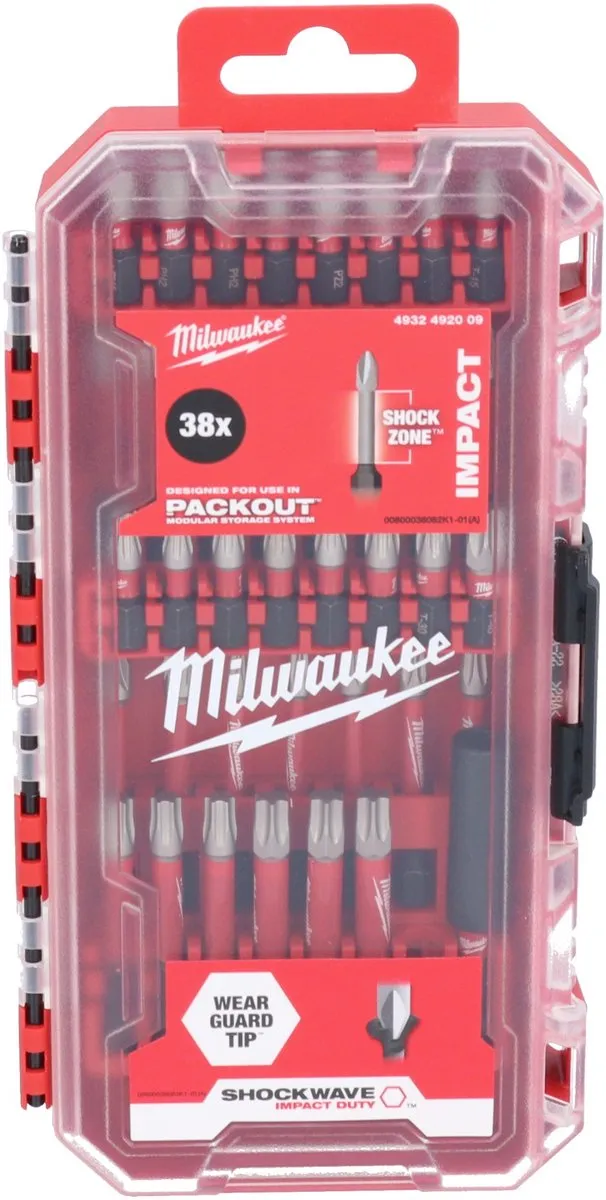 Milwaukee SHOCKWAVE Bitset Impact Duty 38-delig