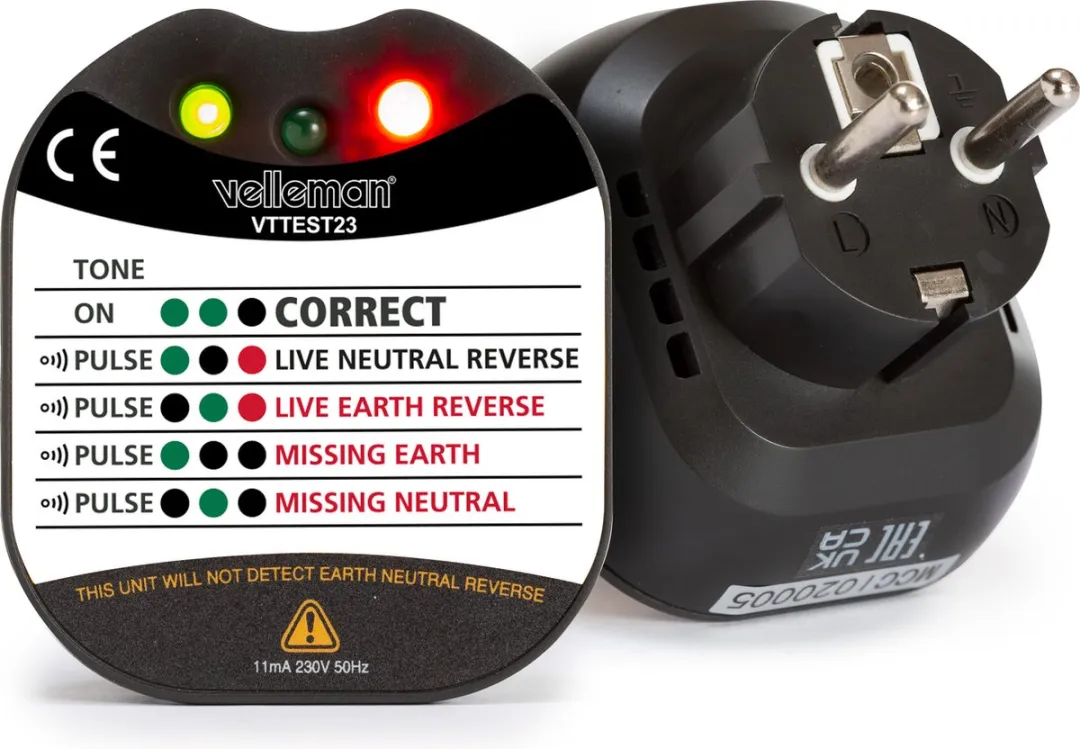 Velleman VTTEST23 Stopcontacttester