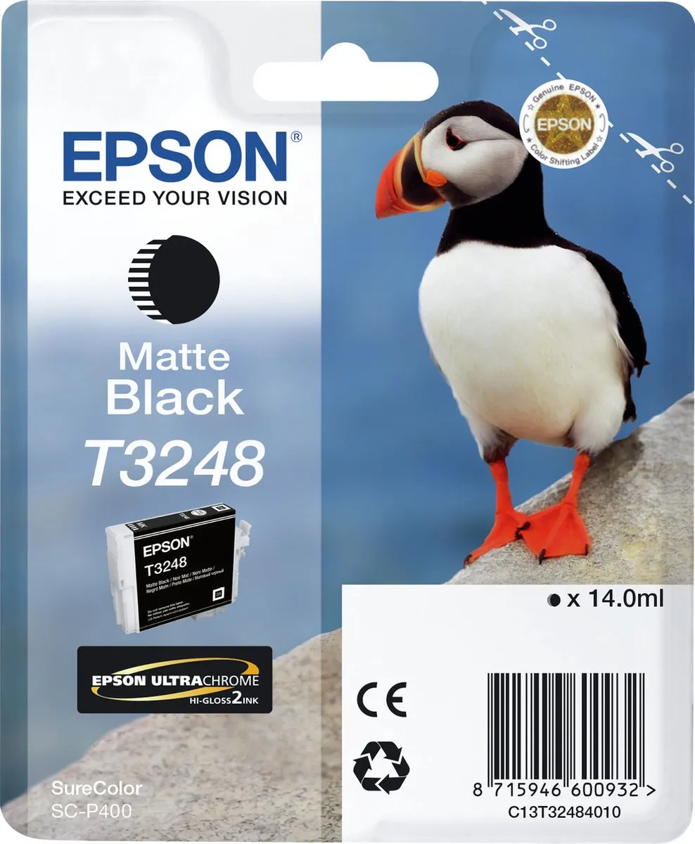 Epson T3248 Inktcartridge Zwart