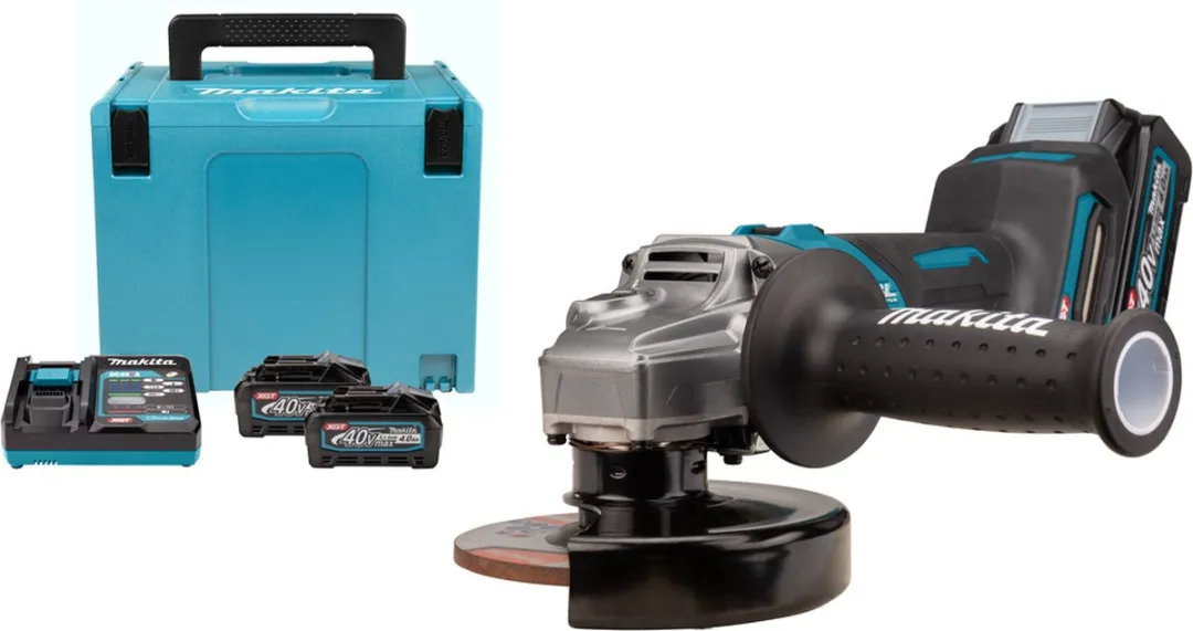 Makita GA008GM201 Accu Haakse Slijper 125mm XGT 40V - 2x 4.0Ah