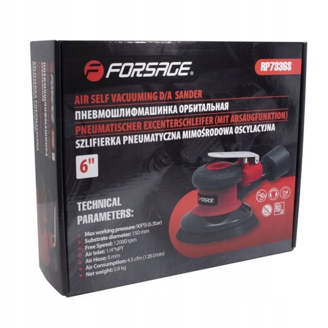 Forsage RP7336S Pneumatische Excenterschuurmachine 150mm - 12.000 RPM