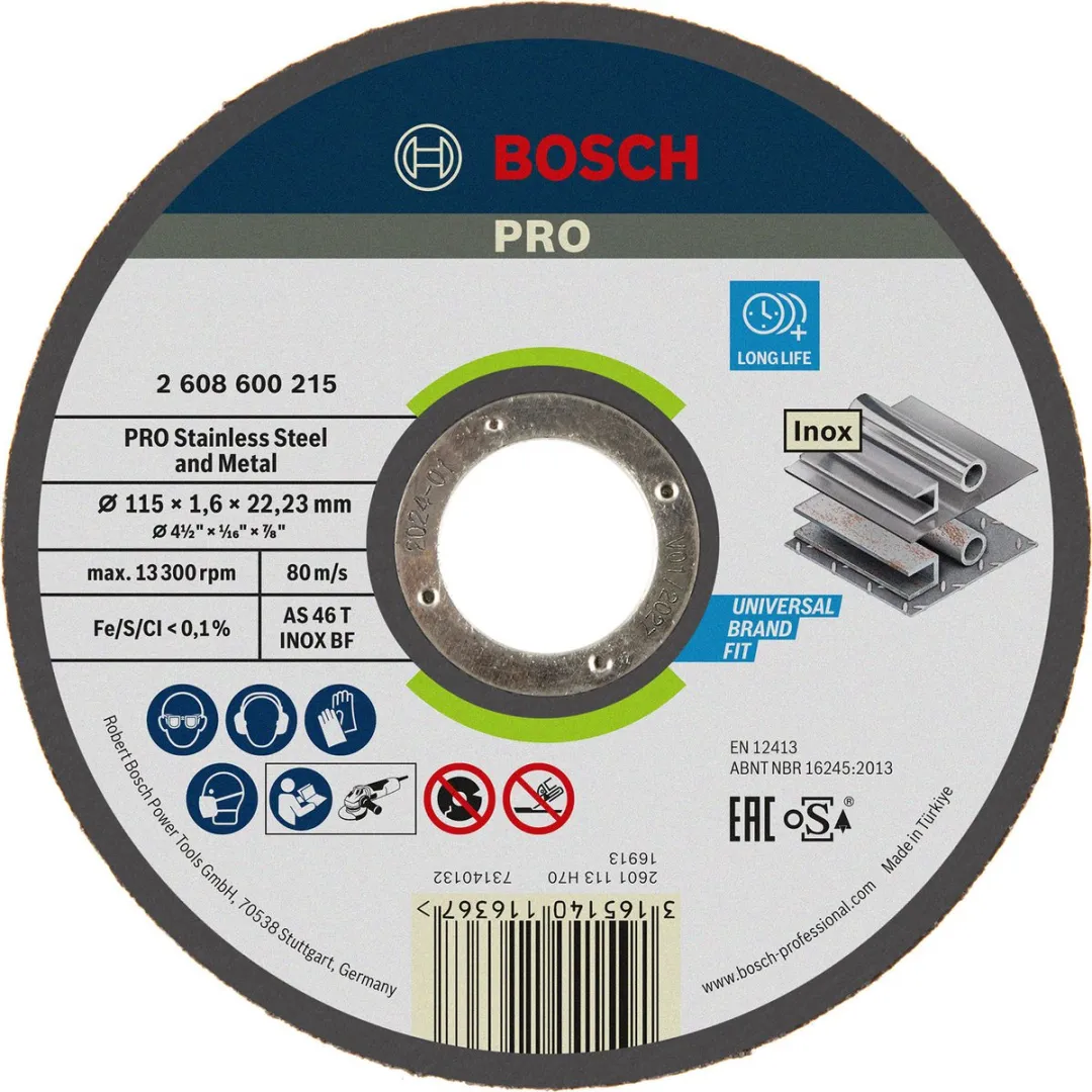 Bosch Expert for Inox AS 46 T Doorslijpschijf 115mm