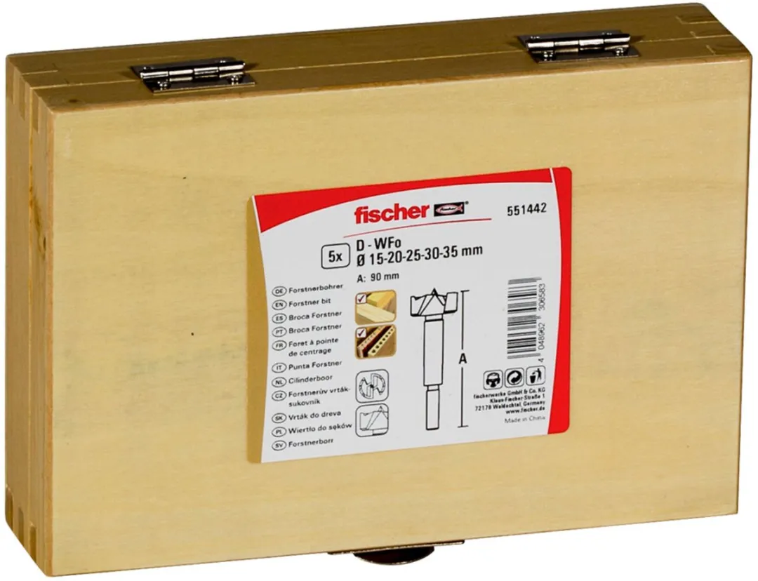 Fischer Forstner Bit Set D-WFo 5-delig - 551442