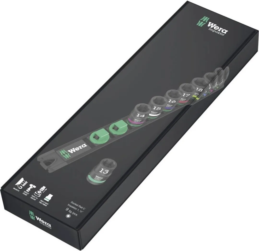 Wera C Impaktor 05005490001 Dopsleutelset - 9-delig