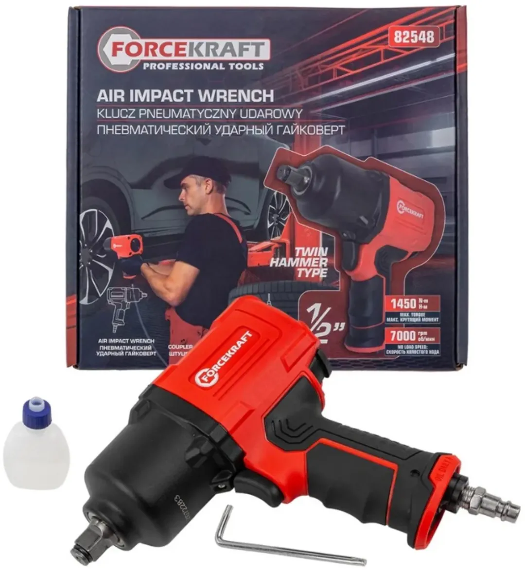 Forsage Twin Hammer FK-82548 Pneumatische Slagmoersleutel 1450 Nm