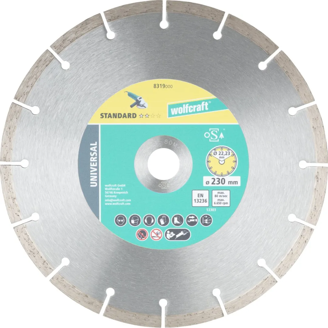 Wolfcraft Diamant Doorslijpschijf 230mm - Steen - 8319000