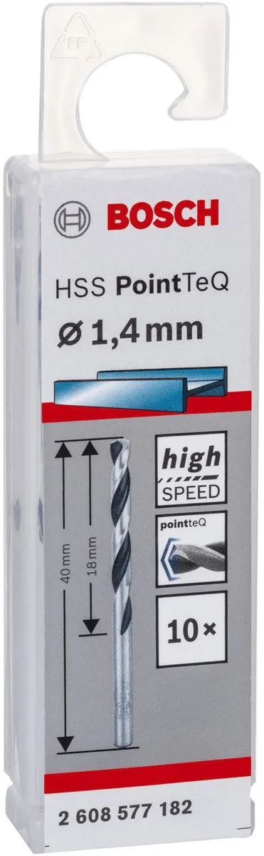 Bosch HSS PointTeQ DIN 338 Boorbits 1,4x18x40mm - 10 Stuks