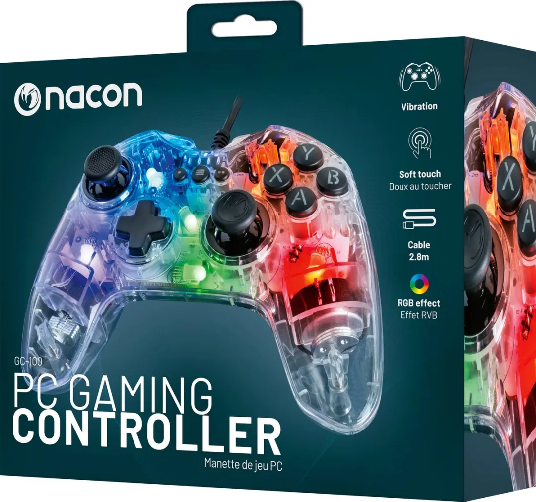 Nacon GC-100 Bedrade PC Gaming Controller RGB