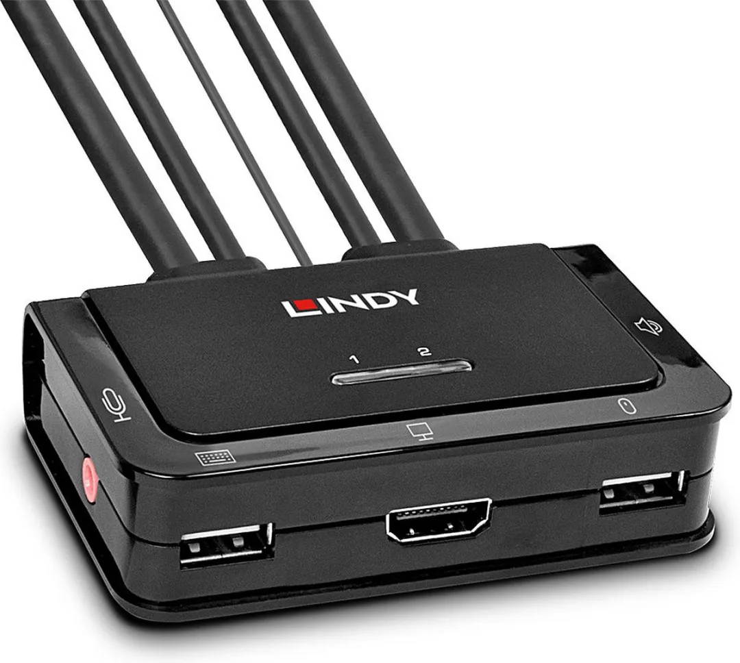 Lindy HDMI KVM Switch 42340 - 2 Poorten USB 2.0 Audio