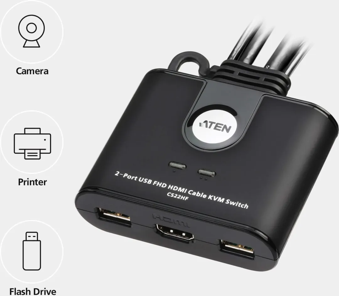 ATEN CS22HF HDMI-switch - 2x USB 2.0 - 1920x1080