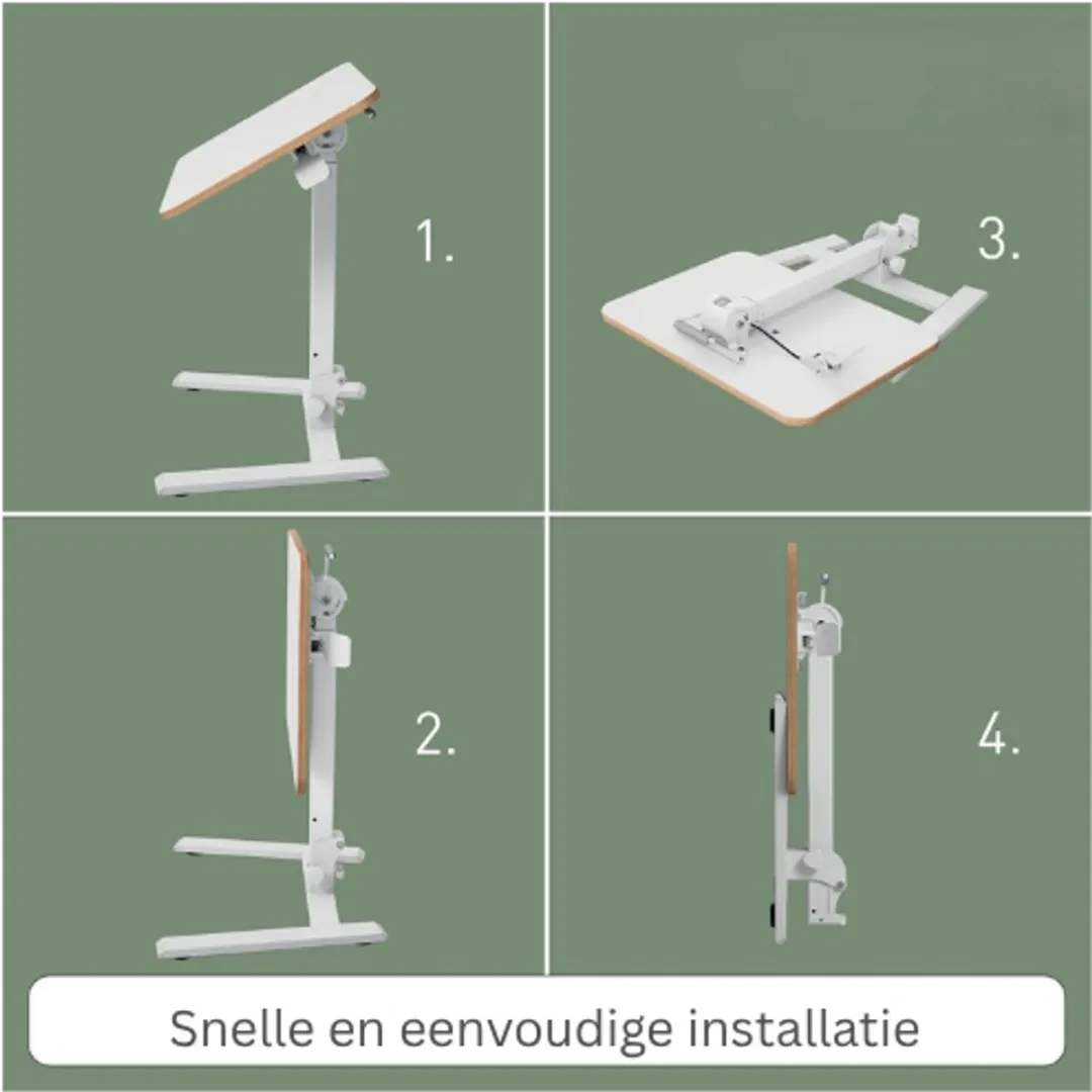 Leitz Opvouwbaar Zit-Sta Bureau 65x48cm - Wit