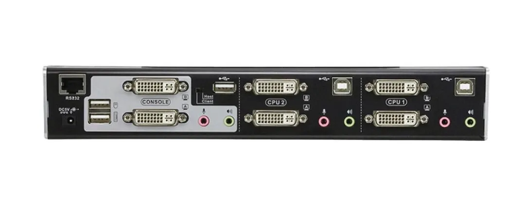 Aten CS1642A KVM-switch Rack-montage - 2x USB 2.0 - Zwart/Zilver