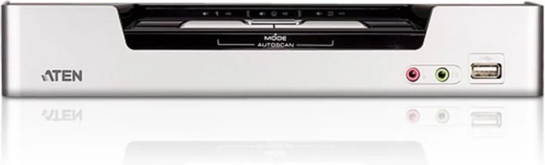 Aten CS1642A KVM-switch Rack-montage - 2x USB 2.0 - Zwart/Zilver