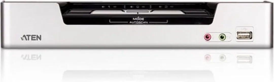 Aten CS1642A KVM-switch Rack-montage - 2x USB 2.0 - Zwart/Zilver