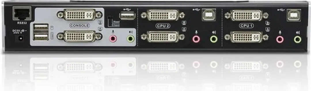 Aten CS1642A KVM-switch Rack-montage - 2x USB 2.0 - Zwart/Zilver