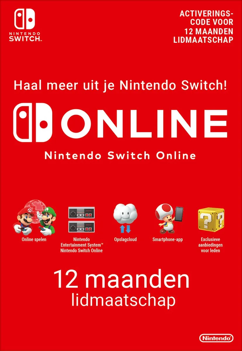 Nintendo Switch Voordeelbundel Blauw/Rood - Sports + 12 maanden Online