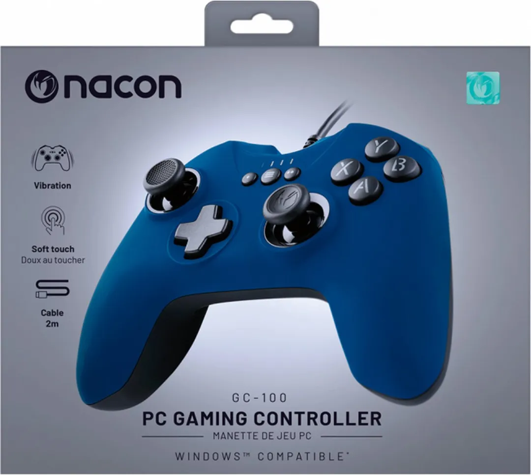 Nacon PCGC-100XF Gamingcontroller - Blauw