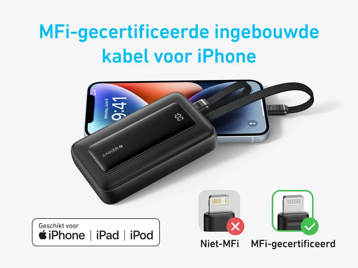 Anker Zolo Powerbank A1681012 - 20.000mAh 30W - Zwart